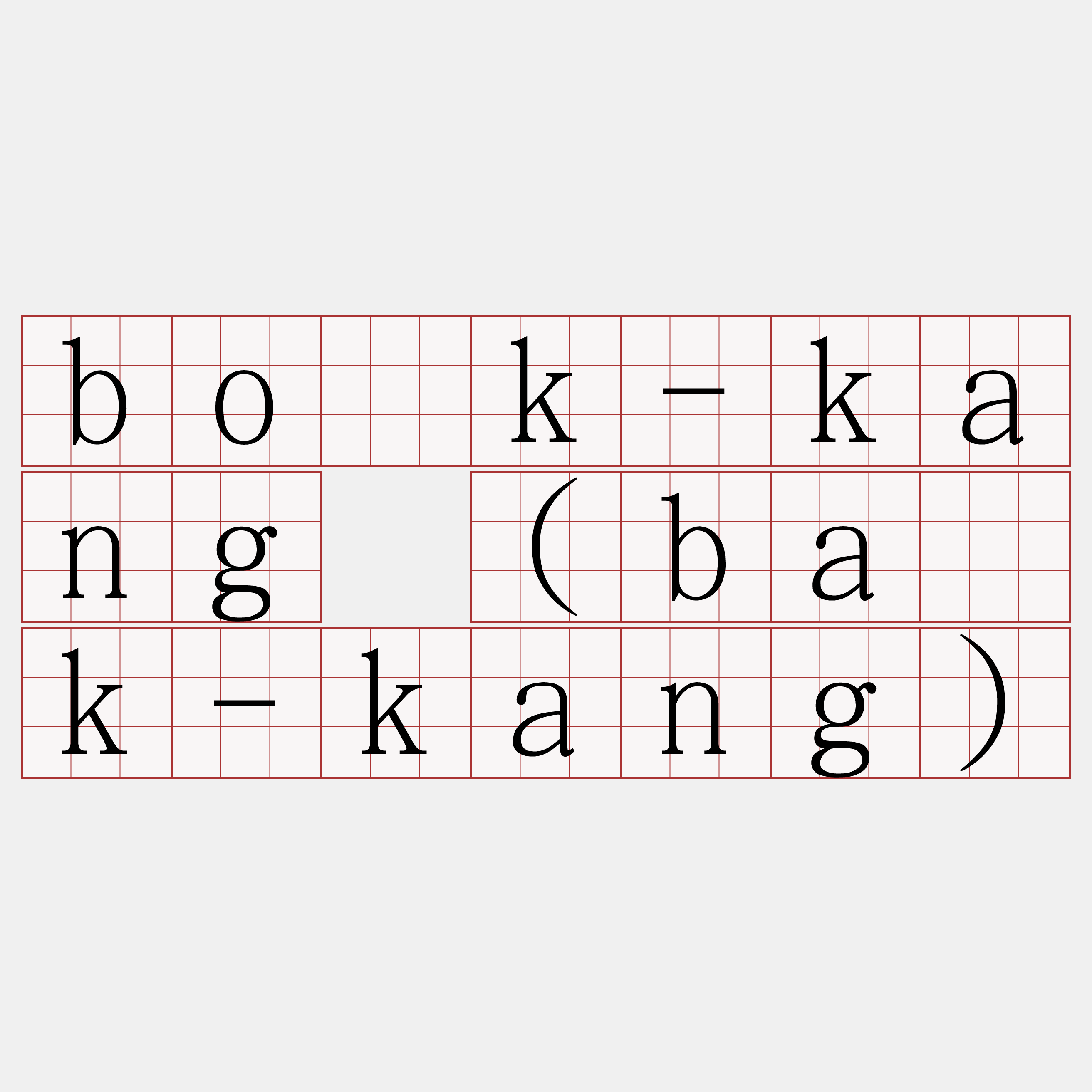 bo̍k-kang (ba̍k-kang)